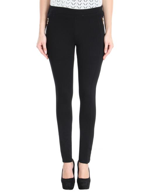 black polyester jeggings - 12164295 - Very Small Image - 1