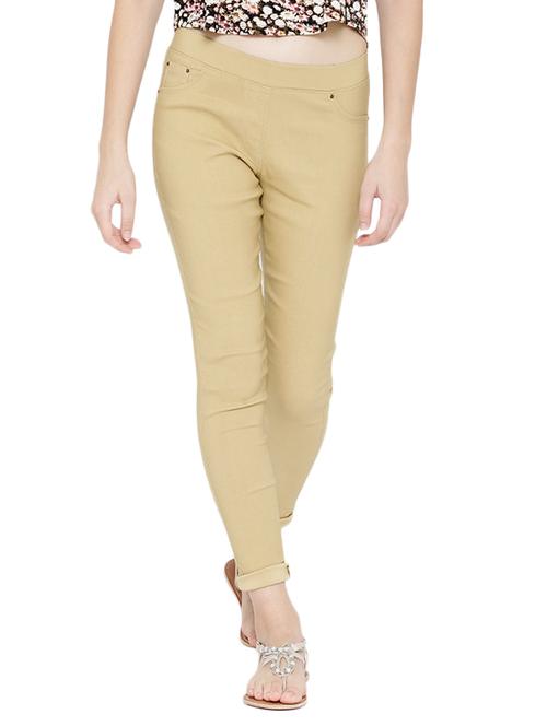 beige cotton jegging - 12165435 - Very Small Image - 1