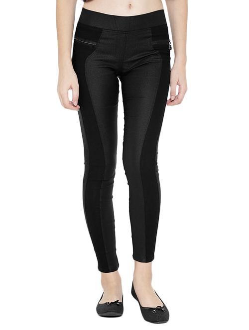 black checkered cotton jegging - 12165446 - Very Small Image - 1