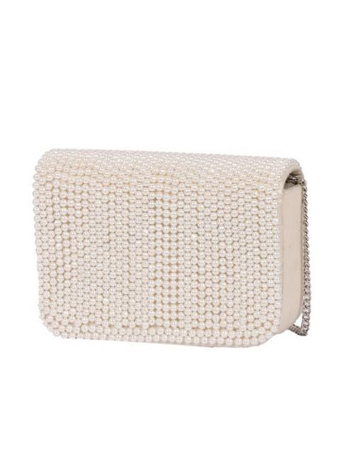 beige pearl embellished cotton clutch - 12165706 - Very Small Image - 1