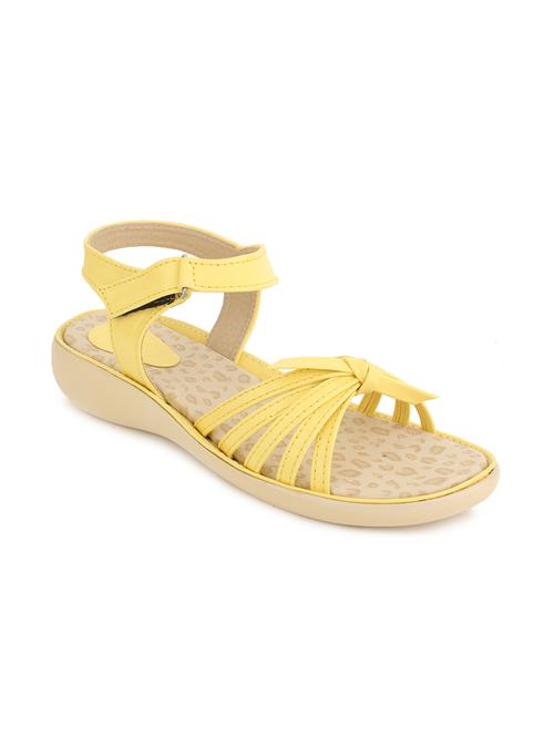 yellow faux leather sandal - 12166461 - Very Small Image - 1