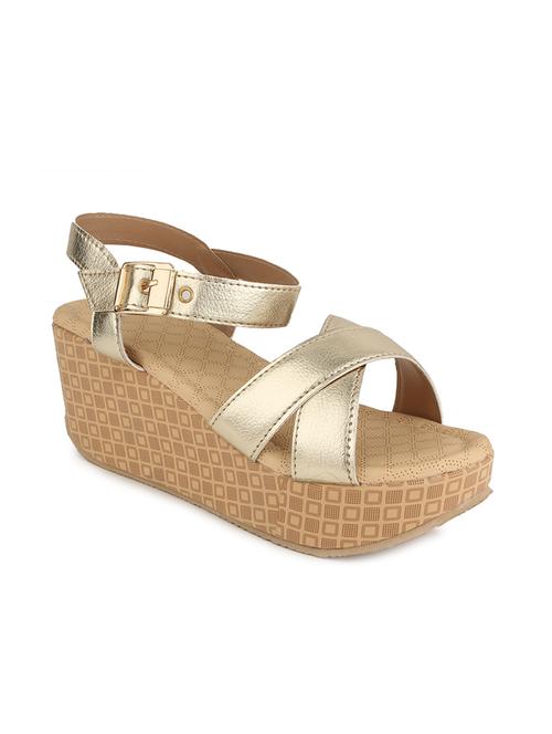 gold patent leather wedge - 12166493 - Very Small Image - 1