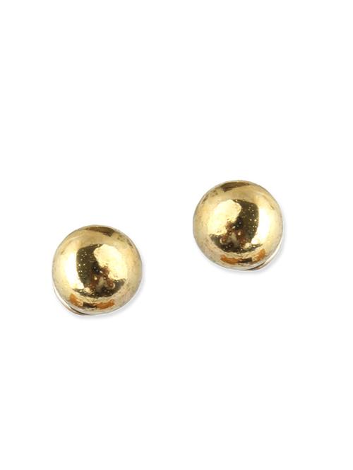 gold brass studs earrings - 12168477 - Very Small Image - 1