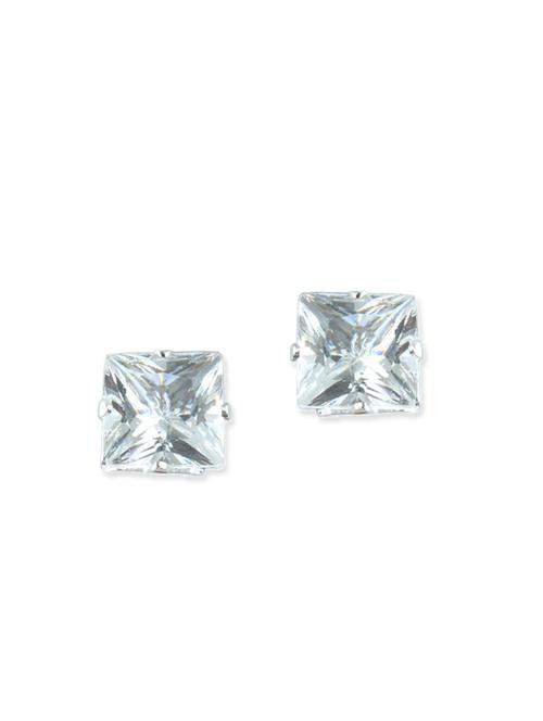 white brass studs earrings - 12168484 - Very Small Image - 1