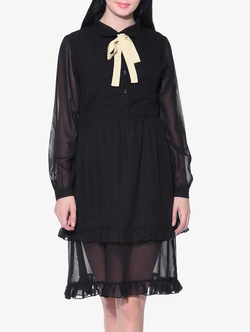 black georgette dress - 12168526 - Very Small Image - 1