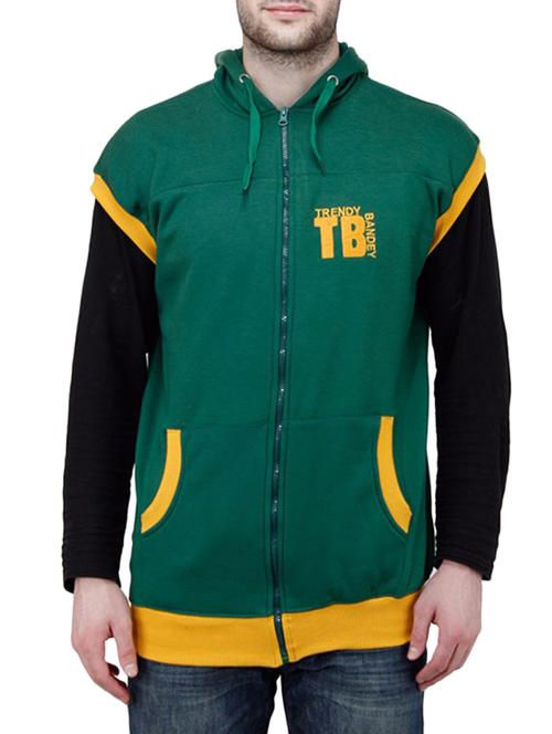 dark green fleece sweatshirt - 12170386 - Very Small Image - 1