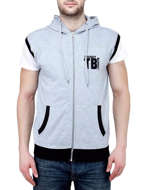light grey fleece sweatshirt - 12170387 - Very Small Image - 1