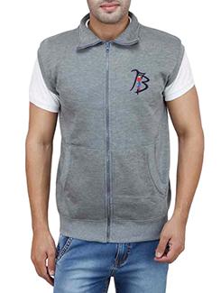 solid grey fleece sweatshirt - 12170391 - Very Small Image - 1