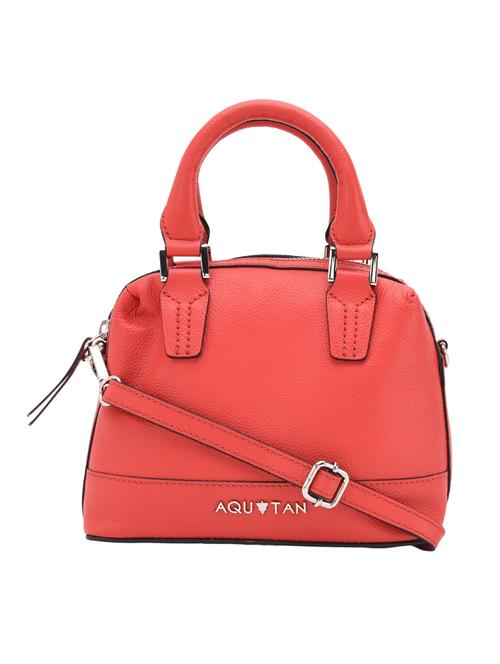 coral leatherette hand bag with sling - 12170470 - Very Small Image - 1