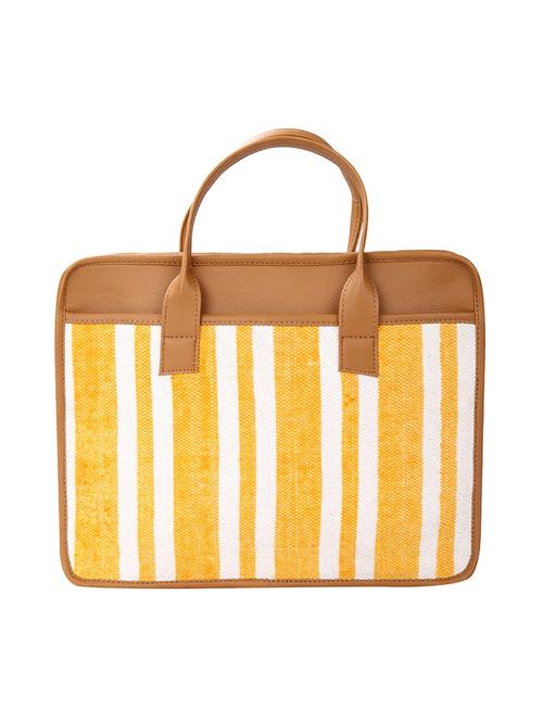 yellow cotton laptop bag - 12170520 - Very Small Image - 1