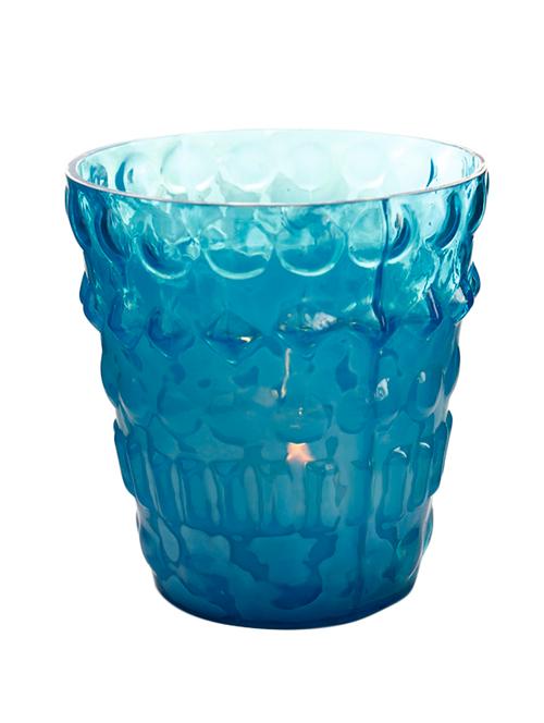 blue glass votive tealight candle holder - 12172873 - Very Small Image - 1