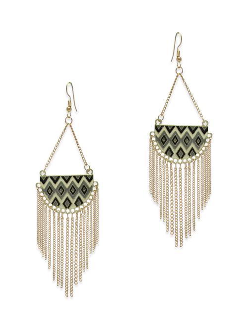 grey metal drop earrings - 12173543 - Very Small Image - 1