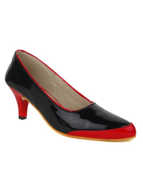 black leatherette pump - 12173726 - Very Small Image - 1