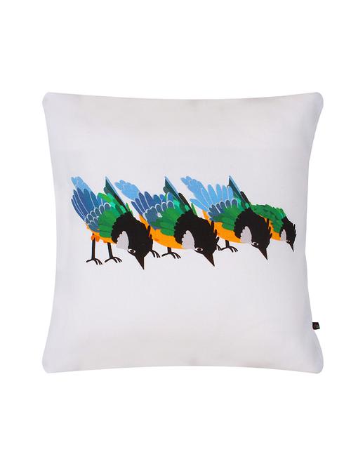 multi colored printed cotton single cushion cover - 12174716 - Very Small Image - 1