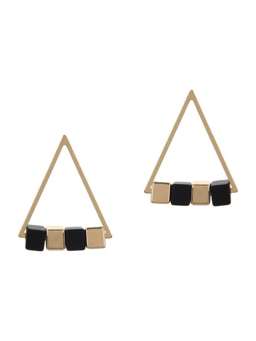gold metal drop earrings - 12175725 - Very Small Image - 1