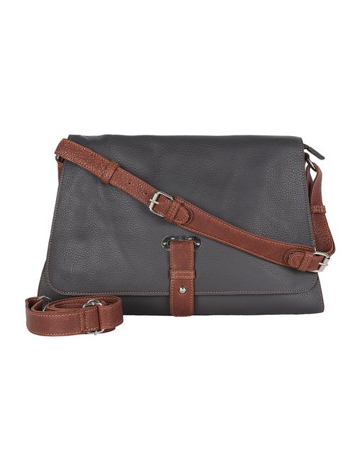grey leather laptop bag - 12175895 - Very Small Image - 1