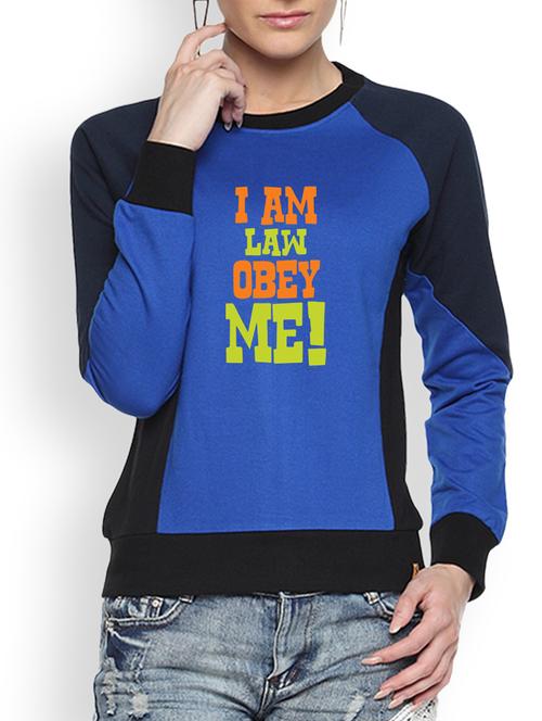 royal blue printed sweatshirt - 1217836 - Very Small Image - 1