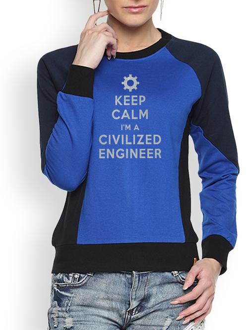 royal blue printed sweatshirt - 1217840 - Very Small Image - 1
