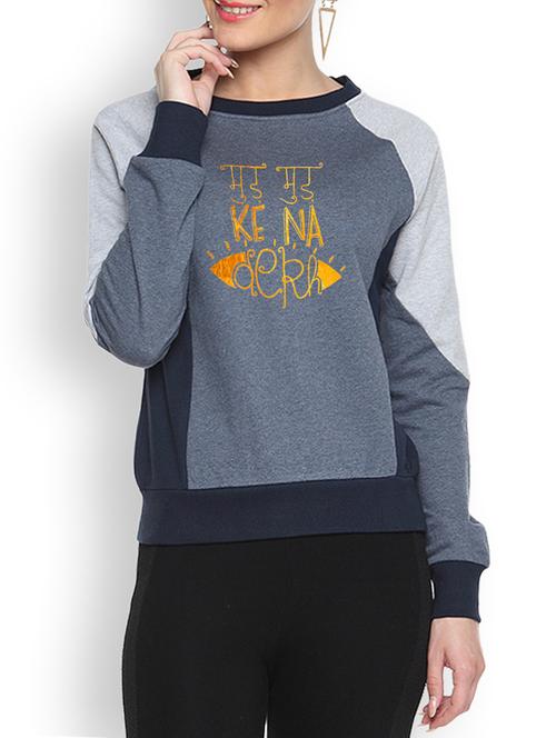 denim printed sweatshirt - 1217851 - Very Small Image - 1