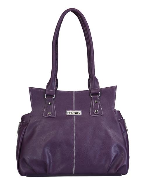 purple leatherette handbag - 12182124 - Very Small Image - 1