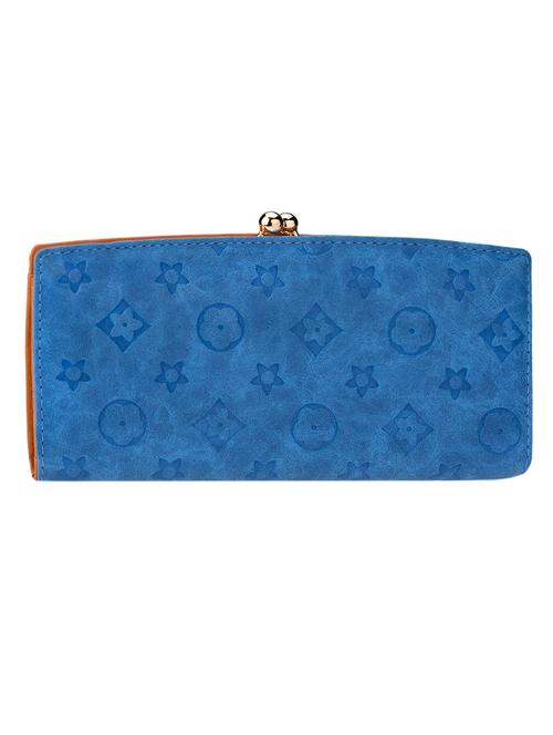 blue textured leatherette clutch - 1218421 - Very Small Image - 1