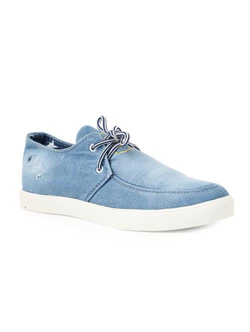 blue Denim lace up sneakers - 12184788 - Very Small Image - 1