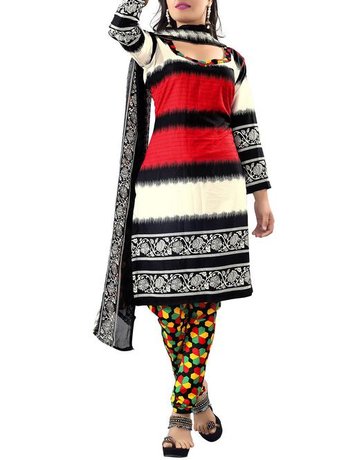 multi colored unstitched suit - 12191905 - Very Small Image - 1