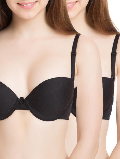 solid black cotton bra (set of 2) - 12197026 - Very Small Image - 1