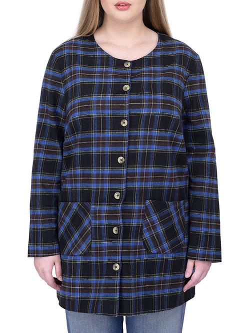 multicolored plaid cotton coat - 12197393 - Very Small Image - 1
