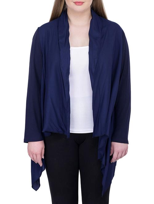 navy blue viscose shrug - 12197429 - Very Small Image - 1
