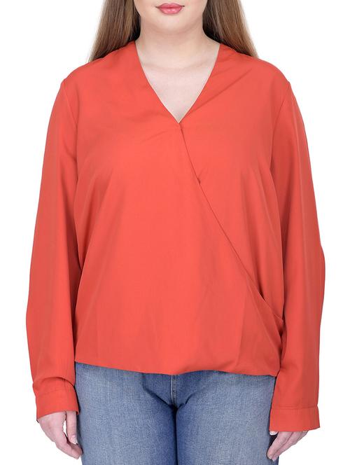 orange polyester plus top - 12197442 - Very Small Image - 1