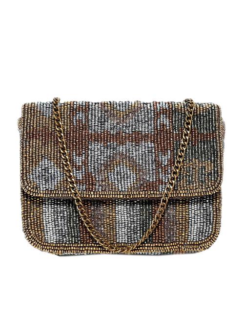 multi embellished cotton clutch cum sling - 12197779 - Very Small Image - 1