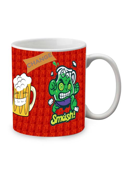 red ceramic printed mug - 1219819 - Very Small Image - 1