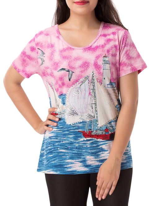multicolored cotton regular top - 12198778 - Very Small Image - 1