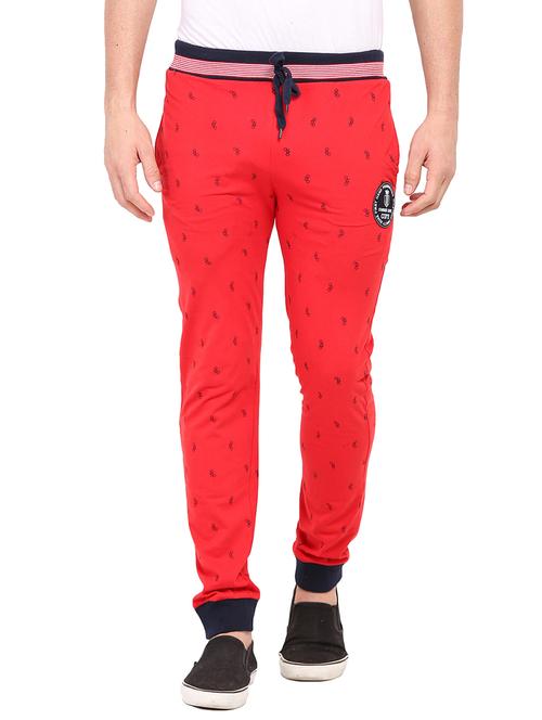 red cotton track pant - 12203884 - Very Small Image - 1