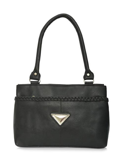 black leatherette braided handbag - 12206087 - Very Small Image - 1