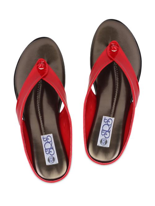 red faux leather slipper - 1220875 - Very Small Image - 1