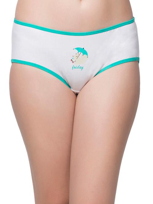 white cotton printed panty - 12209655 - Very Small Image - 1