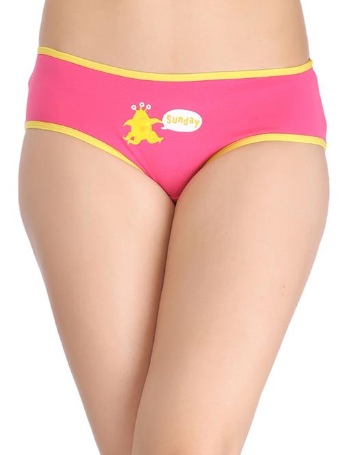 pink cotton printed panty - 12209656 - Very Small Image - 1