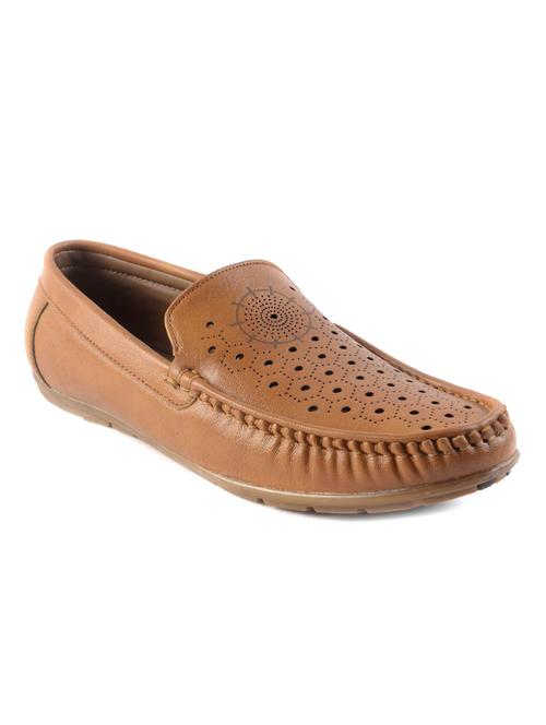 tan synthetic slip on loafers - 12213240 - Very Small Image - 1