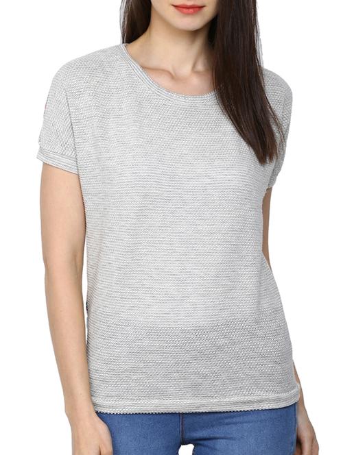 light grey striped cotton tee - 12219793 - Very Small Image - 1