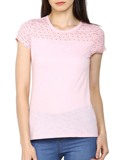 light pink printed cotton top - 12219800 - Very Small Image - 1