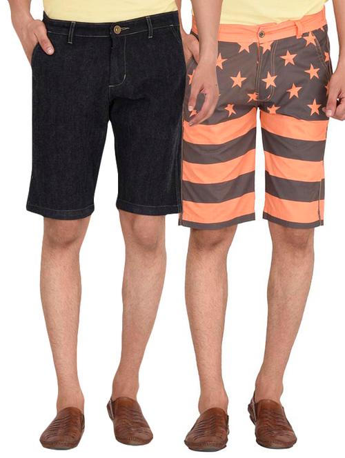 multi colored cotton shorts - 12219814 - Very Small Image - 1