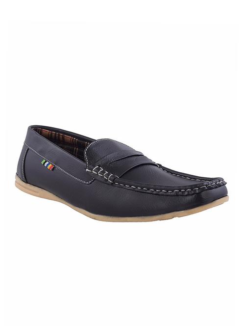 black synthetic slip on loafers - 12220512 - Very Small Image - 1