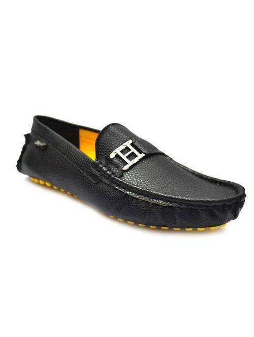 black synthetic slip on loafers - 12220844 - Very Small Image - 1