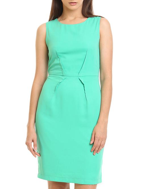 solid green sheath dress - 12220947 - Very Small Image - 1