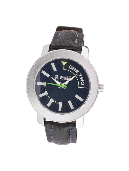 slimstone analog round dial men's watch - 12221448 - Very Small Image - 1