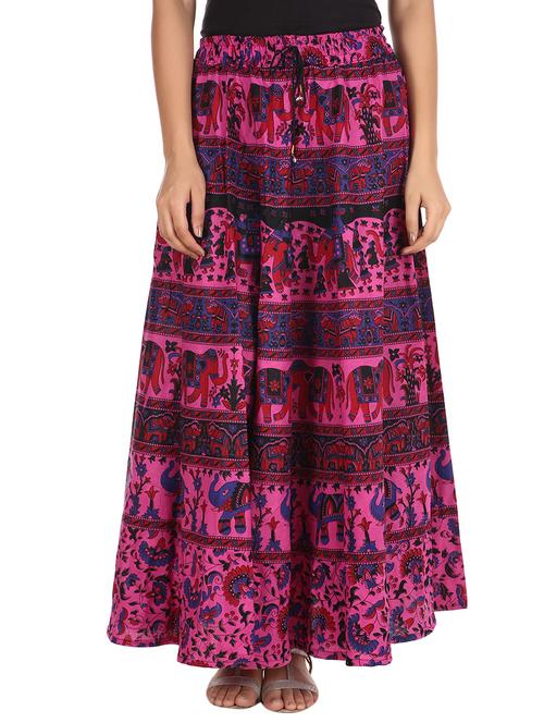 jaipuri printed long skirt - 12239794 - Very Small Image - 1