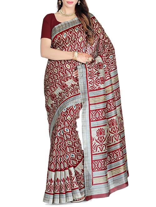 multi colored silk saree with blouse - 12240819 - Very Small Image - 1
