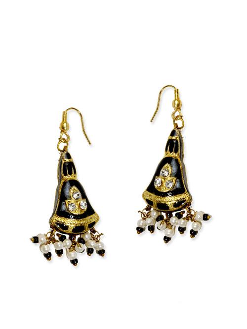 black silver drop earring - 12243804 - Very Small Image - 1